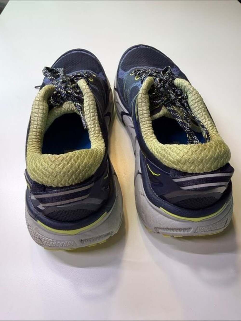 Hoka One One Challenger ATR 2 Navy Blue Lime Green Trail Running Shoes 1009659 - Picture 4 of 8